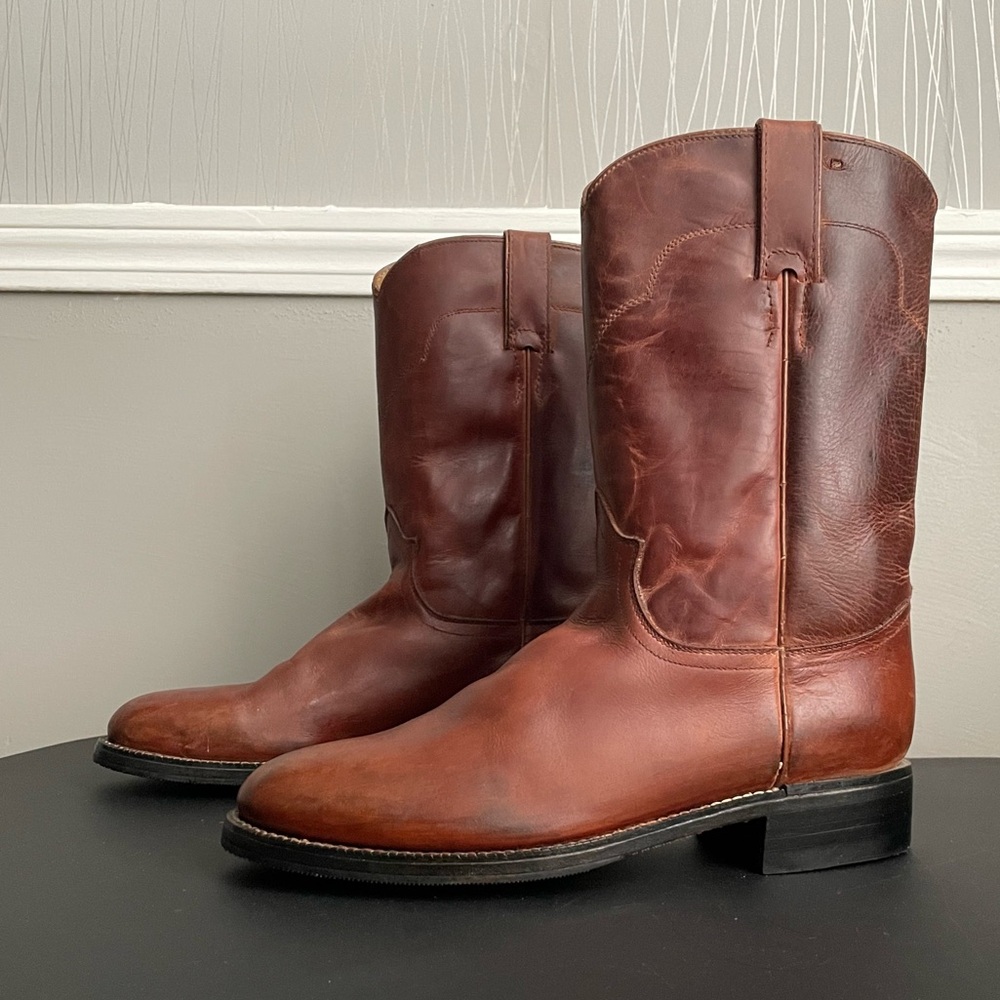 Tony Lama Brown Heeled Boots